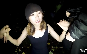 Watch As This Sexy Japanese Teen Finishes Her Blowbang Before Curfew!