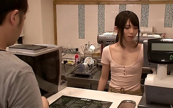 Get Intoxicated By The Alluring Shopkeeper With Pint-Sized Breasts And Piercing Nipples - Part 3!
