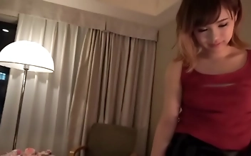 Sexy Teen Japanese Pig Takes It All: Mouth-Watering Brunette